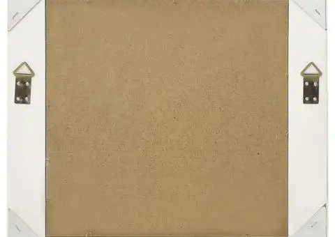 Oglindă de perete în stil baroc, alb, 50 x 50 cm - 3/5