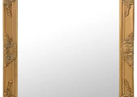 Oglindă de perete în stil baroc, auriu, 60 x 60 cm - 1/5