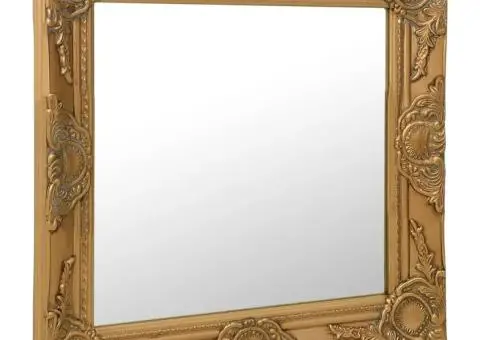 Oglindă de perete în stil baroc, auriu, 60 x 60 cm - 2/5