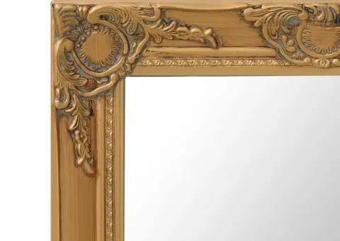 Oglindă de perete în stil baroc, auriu, 60 x 60 cm - 4/5