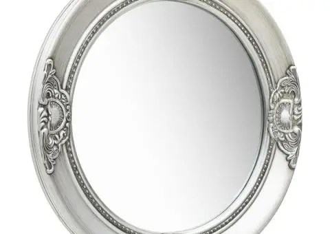 Oglindă de perete în stil baroc, argintiu, 50 cm - 2/5