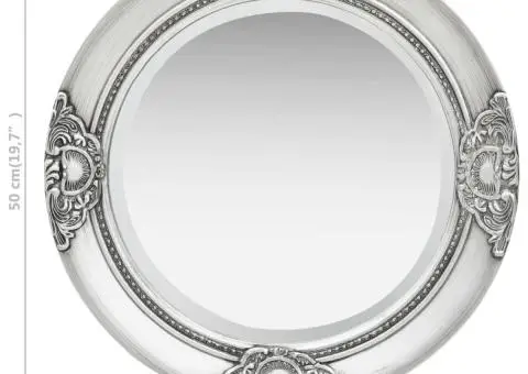 Oglindă de perete în stil baroc, argintiu, 50 cm - 5/5