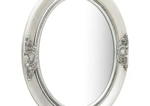 Oglindă de perete în stil baroc, argintiu, 50 x 60 cm - 2/5