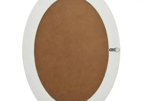 Oglindă de perete în stil baroc, alb, 50 x 70 cm - 4/5