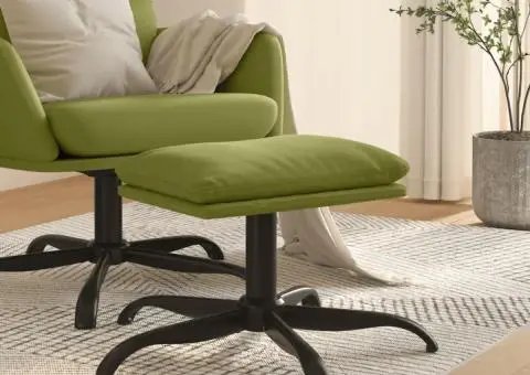 Taburet, verde deschis, 60x60x36 cm, catifea - 1/5