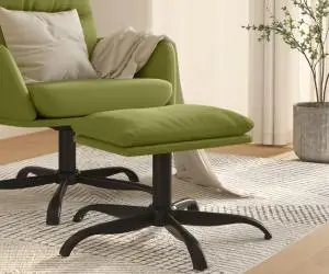 vidaXL Taburet, verde deschis, 60x60x36 cm, catifea