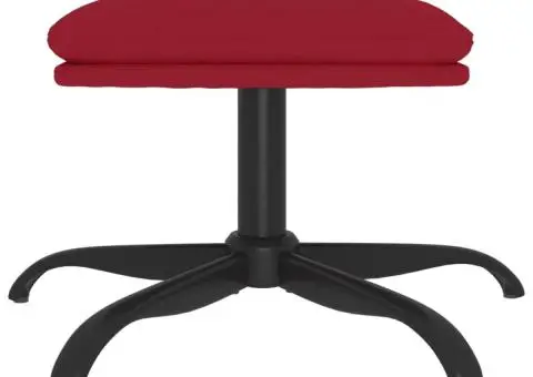 Taburet, roșu vin, 60x60x36 cm, catifea - 3/5