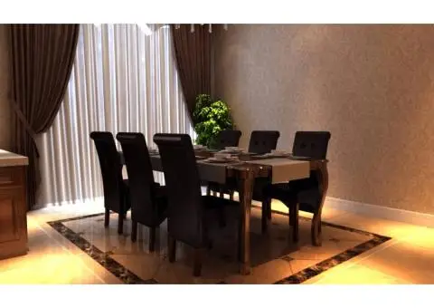 Scaune de bucătărie, 6 buc., maro, piele ecologică - 2/5