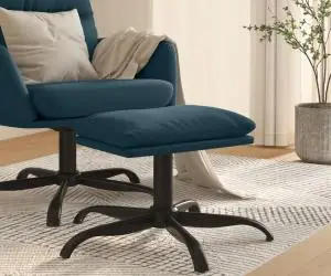 vidaXL Taburet, albastru, 60x60x36, catifea