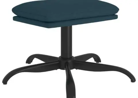 Taburet, albastru, 60x60x36, catifea - 2/5