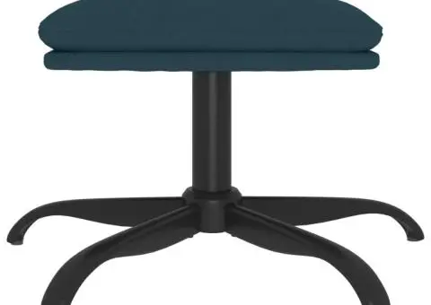 Taburet, albastru, 60x60x36, catifea - 3/5