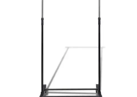 Cuiere de haine reglabile, 2 buc., 1 bară suspendată - 2/5