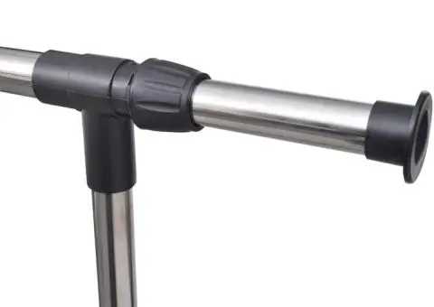 Cuiere de haine reglabile, 2 buc., 1 bară suspendată - 5/5