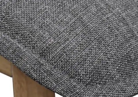 Scaune bucătărie 6 buc, gri deschis, textil & lemn stejar masiv - 3/5