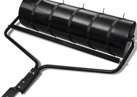 Rolă neagră pentru gazon de grădină cu 5 benzi de aerare, 30 cm - 1/4