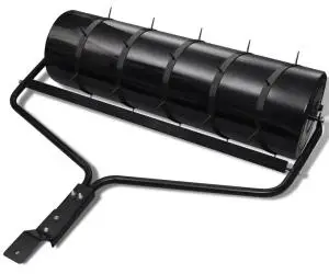 Rolă neagră pentru gazon de grădină cu 5 benzi de aerare, 30 cm