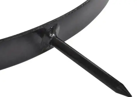 Rolă neagră pentru gazon de grădină cu 5 benzi de aerare, 30 cm - 3/4