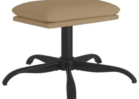 Taburet, cappuccino, 60x60x36 cm, piele ecologică - 2/5