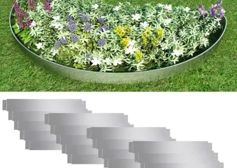 Set gard gazon plăci flexibile 20 buc. 100x14 cm oțel zincat - 1/5