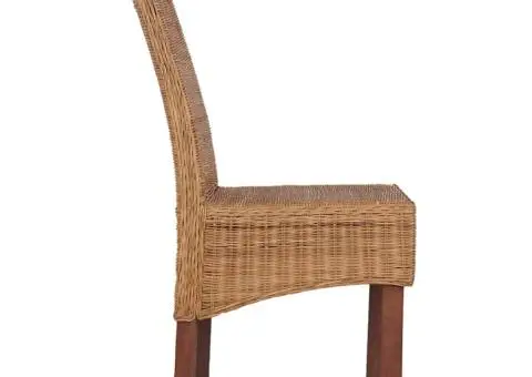 Scaune de bucătărie, 4 buc., maro, ratan natural - 5/5