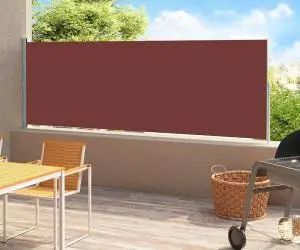 vidaXL Copertină laterală retractabilă de terasă, maro, 180x500 cm