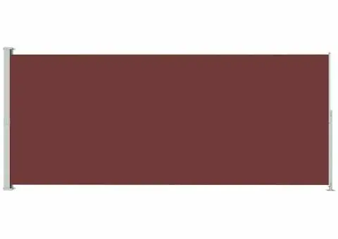 Copertină laterală retractabilă de terasă, maro, 180x500 cm - 2/5