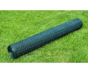 vidaXL Plasă de sârmă găini, verde, 25 x 0,5 m, cu înveliș PVC