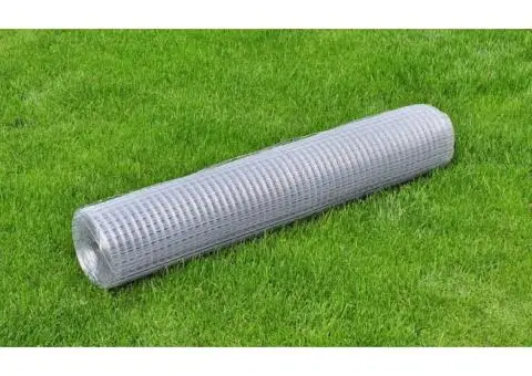 Plasă de sârmă găini, argintiu, 10 x 1 m, oțel galvanizat - 1/4