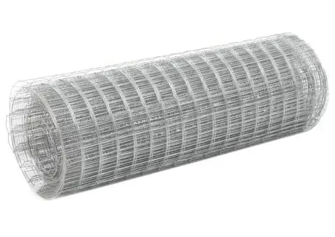 Plasă de sârmă găini, argintiu, 10 x 0,5 m, oțel galvanizat - 1/4