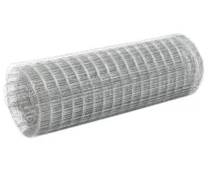 vidaXL Plasă de sârmă găini, argintiu, 10 x 0,5 m, oțel galvanizat