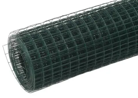 Plasă de sârmă găini, verde, 10 x 0,5 m, oțel cu înveliș PVC - 2/4