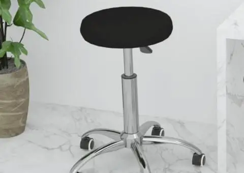 Scaun de birou pivotant, negru, piele ecologică - 1/5