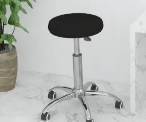 vidaXL Scaun de birou pivotant, negru, piele ecologică