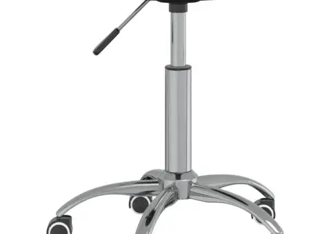 Scaun de birou pivotant, negru, piele ecologică - 2/5