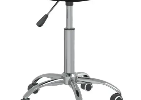 Scaun de birou pivotant, negru, piele ecologică - 3/5