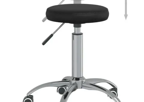 Scaun de birou pivotant, negru, piele ecologică - 5/5