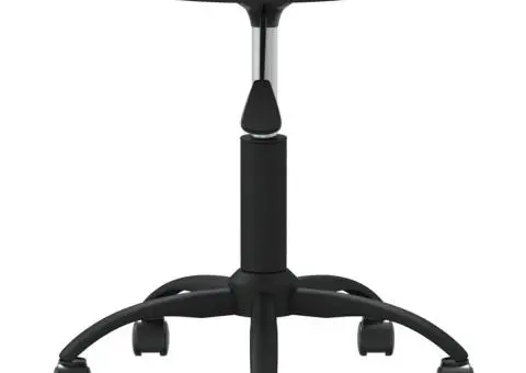 Scaun de birou pivotant, negru, catifea - 4/5