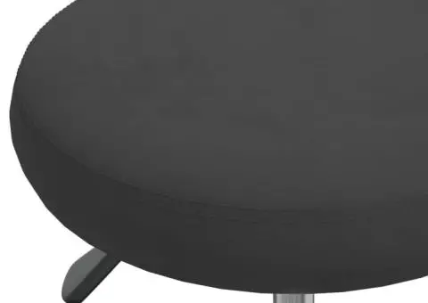 Scaun de birou pivotant, negru, catifea - 5/5