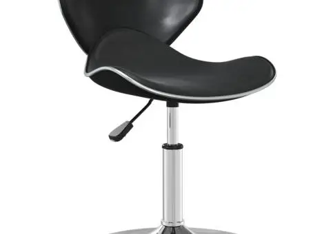 Scaun de bar, negru, piele ecologică - 2/5