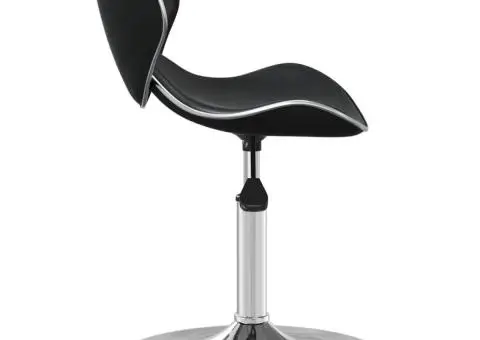 Scaun de bar, negru, piele ecologică - 4/5
