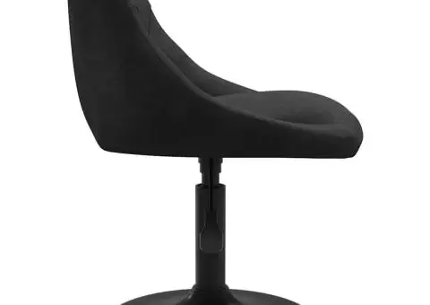 Scaun de bar, negru, catifea - 4/5