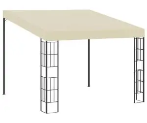 vidaXL Pavilion de perete, crem, 3 x 3 m, material textil
