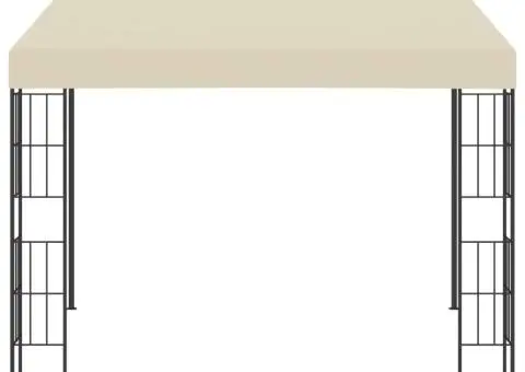 Pavilion de perete, crem, 3 x 3 m, material textil - 2/5