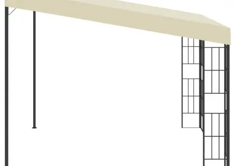 Pavilion de perete, crem, 3 x 3 m, material textil - 3/5