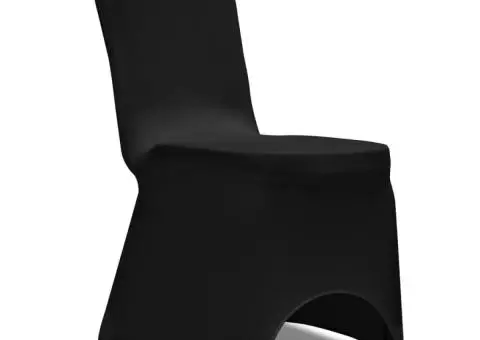 Huse de scaun, elastice, 100 buc, negru - 1/5