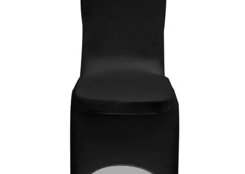 Huse de scaun, elastice, 100 buc, negru - 2/5