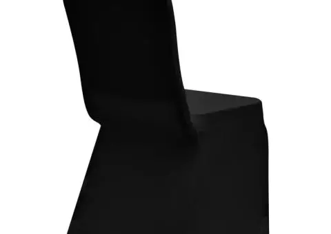 Huse de scaun, elastice, 100 buc, negru - 4/5