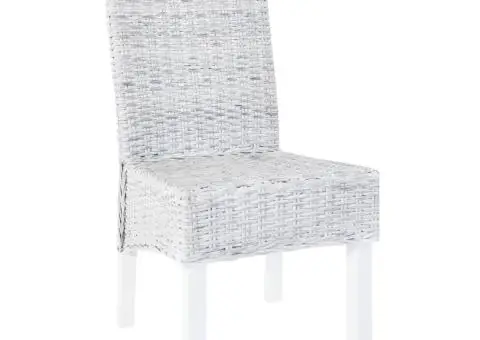 Scaune bucătărie, 6 buc., maro deschis, ratan Kubu & lemn mango - 2/5