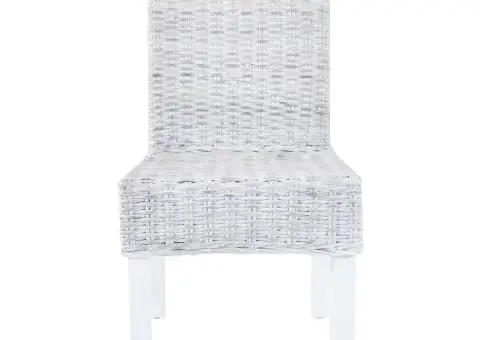 Scaune bucătărie, 6 buc., maro deschis, ratan Kubu & lemn mango - 3/5