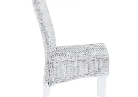 Scaune bucătărie, 6 buc., maro deschis, ratan Kubu & lemn mango - 4/5